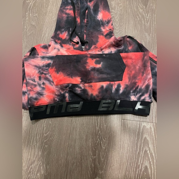 Black Pyramid Mens Collection Tie Dye Hoodie With Logo Print - Size Medium - Picture 5 of 9